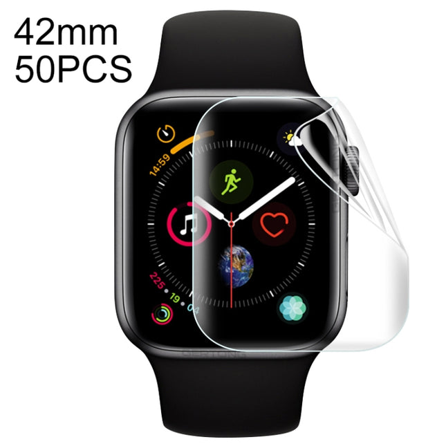 50 PCS For Apple Watch Series 3 / 2 / 1 42mm Soft Hydrogel Film Full Cover Front Protector - DealBuddy