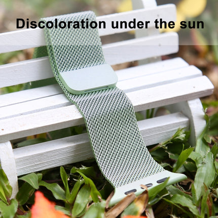 For Apple Watch Series 7 41mm / 6 & SE & 5 & 4 40mm / 3 & 2 & 1 38mm Color-changing Magnetic Nylon Watch Band