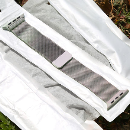 For Apple Watch Series 7 41mm / 6 & SE & 5 & 4 40mm / 3 & 2 & 1 38mm Color-changing Magnetic Nylon Watch Band