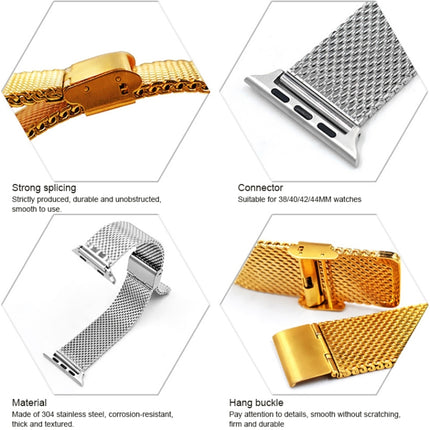 304 Stainless Steel Milanese Watch Band with Connector For Apple Watch Series 10 42mm / 9&8&7 41mm / SE 3&SE 2&6&SE&5&4 40mm / 3&2&1 38mm, For Apple Watch Series 7  41mm / & 6 & SE & 5 & 4 40mm - DealBuddy