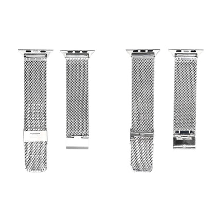 304 Stainless Steel Milanese Watch Band with Connector For Apple Watch Ultra 49mm&Watch Ultra 2 49mm / Series 10 46mm / 9&8&7 45mm / SE 3&SE 2&6&SE&5&4 44mm / 3&2&1 42mm, For Apple Watch Series  7  45mm / & 6 & SE & 5 & 4 44mm