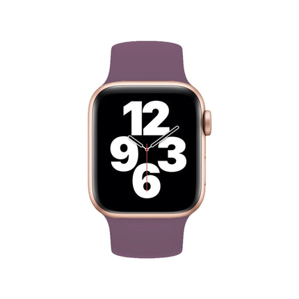 For Apple Watch Series 10 42mm / 9&8&7 41mm / SE 3&SE 2&6&SE&5&4 40mm / 3&2&1 38mm Solid Color Elastic Silicone Watch Band, Size:S 130mm - DealBuddy