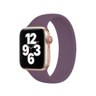 For Apple Watch Series 10 42mm / 9&8&7 41mm / SE 3&SE 2&6&SE&5&4 40mm / 3&2&1 38mm Solid Color Elastic Silicone Watch Band, Size:M 143mm - DealBuddy