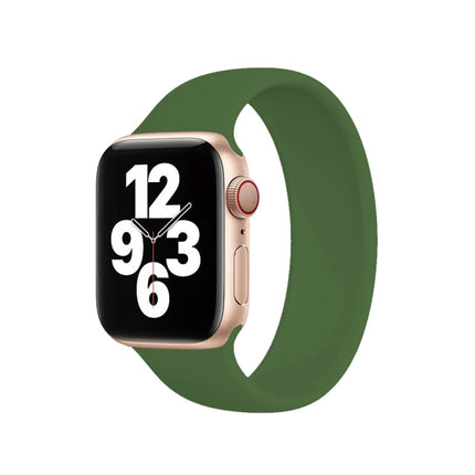 For Apple Watch Series 10 42mm / 9&8&7 41mm / SE 3&SE 2&6&SE&5&4 40mm / 3&2&1 38mm Solid Color Elastic Silicone Watch Band, Size:L 156mm - DealBuddy