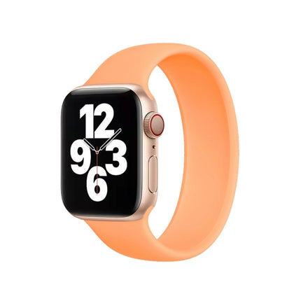 For Apple Watch Ultra 49mm&Watch Ultra 2 49mm / Series 10 46mm / 9&8&7 45mm / SE 3&SE 2&6&SE&5&4 44mm / 3&2&1 42mm Solid Color Elastic Silicone Watch Band, Size:S 130mm - DealBuddy