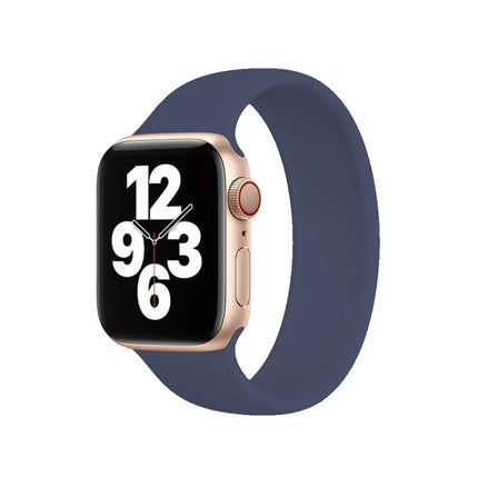 For Apple Watch Ultra 49mm&Watch Ultra 2 49mm / Series 10 46mm / 9&8&7 45mm / SE 3&SE 2&6&SE&5&4 44mm / 3&2&1 42mm Solid Color Elastic Silicone Watch Band, Size:S 130mm - DealBuddy