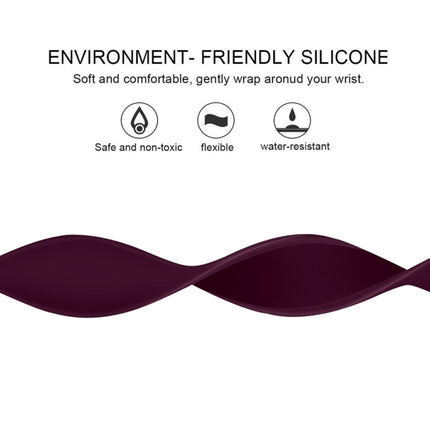 For Apple Watch Ultra 49mm&Watch Ultra 2 49mm / Series 10 46mm / 9&8&7 45mm / SE 3&SE 2&6&SE&5&4 44mm / 3&2&1 42mm Solid Color Elastic Silicone Watch Band, Size:S 130mm - DealBuddy