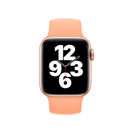 For Apple Watch Ultra 49mm&Watch Ultra 2 49mm / Series 10 46mm / 9&8&7 45mm / SE 3&SE 2&6&SE&5&4 44mm / 3&2&1 42mm Solid Color Elastic Silicone Watch Band, Size:M 143mm - DealBuddy