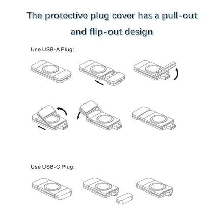U8 USB / Type-C Magnetic Wireless Charger Fast Charger for Apple Watch Series