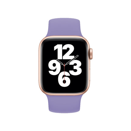 For Apple Watch Ultra 49mm&Watch Ultra 2 49mm / Series 10 46mm / 9&8&7 45mm / SE 3&SE 2&6&SE&5&4 44mm / 3&2&1 42mm Solid Color Elastic Silicone Watch Band, Size:L 156mm - DealBuddy