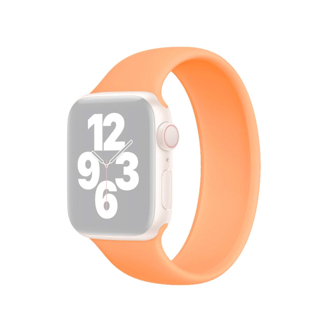 For Apple Watch Ultra 49mm&Watch Ultra 2 49mm / Series 10 46mm / 9&8&7 45mm / SE 3&SE 2&6&SE&5&4 44mm / 3&2&1 42mm Solid Color Elastic Silicone Watch Band, Size:L 156mm