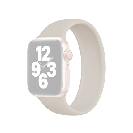 For Apple Watch Ultra 49mm&Watch Ultra 2 49mm / Series 10 46mm / 9&8&7 45mm / SE 3&SE 2&6&SE&5&4 44mm / 3&2&1 42mm Solid Color Elastic Silicone Watch Band, Size:L 156mm