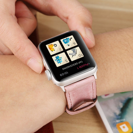 For Apple Watch Ultra 49mm&Watch Ultra 2 49mm / Series 10 46mm / 9&8&7 45mm / SE 3&SE 2&6&SE&5&4 44mm / 3&2&1 42mm Fresh Style Genuine Leather Watch Band - DealBuddy