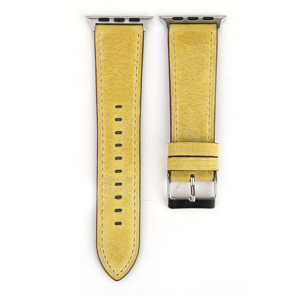 For Apple Watch Ultra 49mm&Watch Ultra 2 49mm / Series 10 46mm / 9&8&7 45mm / SE 3&SE 2&6&SE&5&4 44mm / 3&2&1 42mm Fresh Style Genuine Leather Watch Band, 42mm - DealBuddy