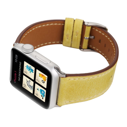 For Apple Watch Ultra 49mm&Watch Ultra 2 49mm / Series 10 46mm / 9&8&7 45mm / SE 3&SE 2&6&SE&5&4 44mm / 3&2&1 42mm Fresh Style Genuine Leather Watch Band, 42mm - DealBuddy