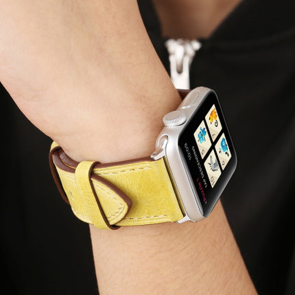 For Apple Watch Ultra 49mm&Watch Ultra 2 49mm / Series 10 46mm / 9&8&7 45mm / SE 3&SE 2&6&SE&5&4 44mm / 3&2&1 42mm Fresh Style Genuine Leather Watch Band, 42mm - DealBuddy