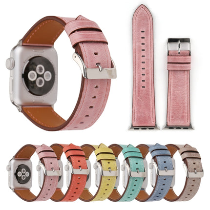 For Apple Watch Ultra 49mm&Watch Ultra 2 49mm / Series 10 46mm / 9&8&7 45mm / SE 3&SE 2&6&SE&5&4 44mm / 3&2&1 42mm Fresh Style Genuine Leather Watch Band - DealBuddy