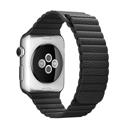 For Apple Watch 38mm Loop Magnetic Closure Clasp PU Leather Watch Band - DealBuddy