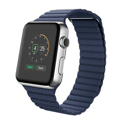 For Apple Watch 38mm Loop Magnetic Closure Clasp PU Leather Watch Band - DealBuddy