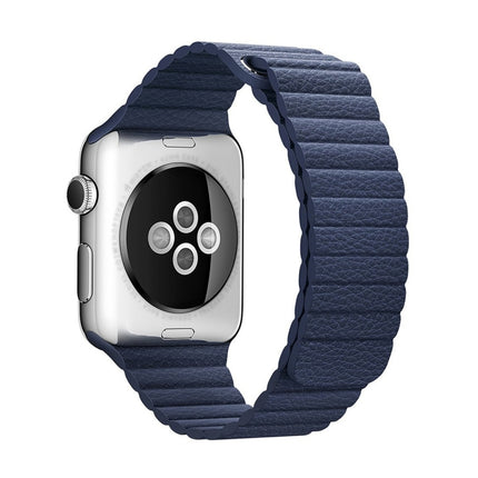 For Apple Watch 38mm Loop Magnetic Closure Clasp PU Leather Watch Band - DealBuddy