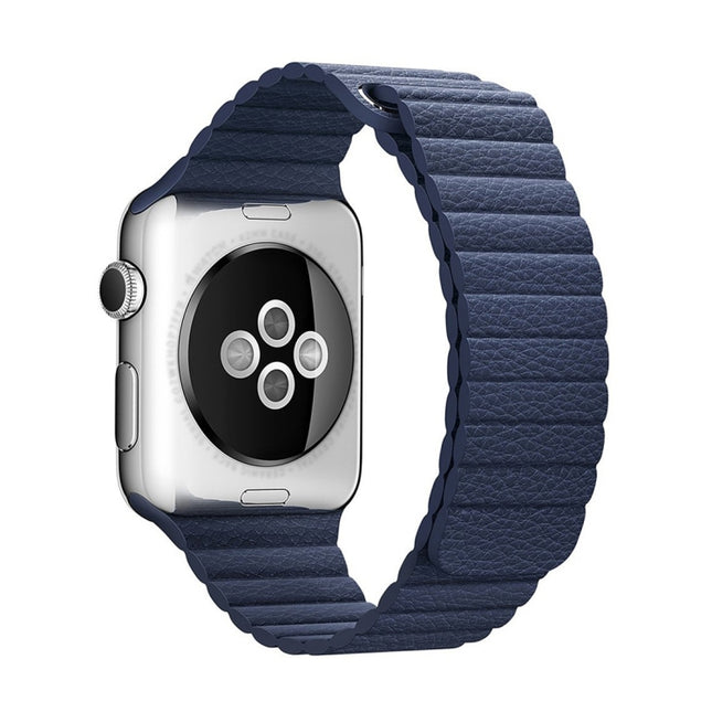 For Apple Watch 38mm Loop Magnetic Closure Clasp PU Leather Watch Band - DealBuddy