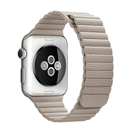 For Apple Watch 38mm Loop Magnetic Closure Clasp PU Leather Watch Band - DealBuddy