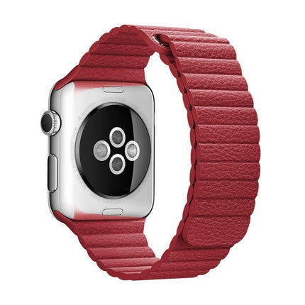 For Apple Watch 38mm Loop Magnetic Closure Clasp PU Leather Watch Band - DealBuddy