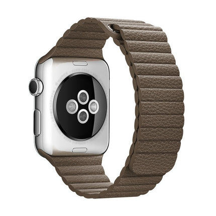 For Apple Watch 38mm Loop Magnetic Closure Clasp PU Leather Watch Band - DealBuddy