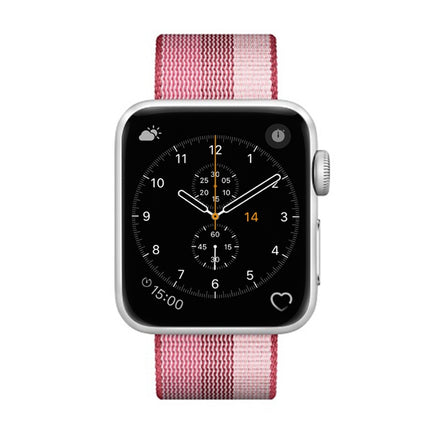 For Apple Watch 42mm Stripe Woven Nylon Watch Band - DealBuddy