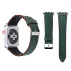 For Apple Watch Series 10 42mm / 9&8&7 41mm / SE 3&SE 2&6&SE&5&4 40mm / 3&2&1 38mm Simple Fashion Genuine Leather Hole Pattern Watch Band - DealBuddy
