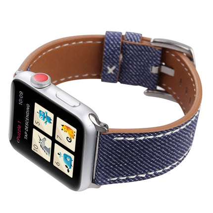 For Apple Watch Series 10 42mm / 9&8&7 41mm / SE 3&SE 2&6&SE&5&4 40mm / 3&2&1 38mm Simple Fashion Genuine Leather Cowboy Pattern Watch Band