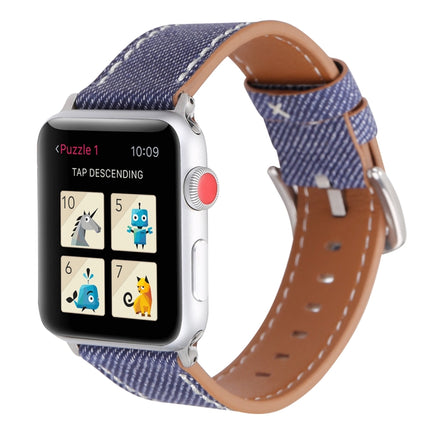 For Apple Watch Series 10 42mm / 9&8&7 41mm / SE 3&SE 2&6&SE&5&4 40mm / 3&2&1 38mm Simple Fashion Genuine Leather Cowboy Pattern Watch Band