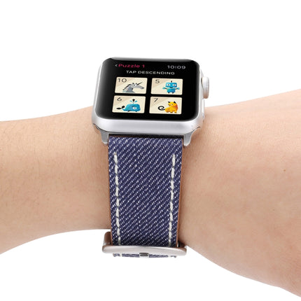 For Apple Watch Series 10 42mm / 9&8&7 41mm / SE 3&SE 2&6&SE&5&4 40mm / 3&2&1 38mm Simple Fashion Genuine Leather Cowboy Pattern Watch Band