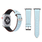 For Apple Watch Ultra 49mm&Watch Ultra 2 49mm / Series 10 46mm / 9&8&7 45mm / SE 3&SE 2&6&SE&5&4 44mm / 3&2&1 42mm Simple Fashion Genuine Leather Hole Pattern Watch Band, 42mm - DealBuddy