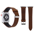 For Apple Watch Ultra 49mm&Watch Ultra 2 49mm / Series 10 46mm / 9&8&7 45mm / SE 3&SE 2&6&SE&5&4 44mm / 3&2&1 42mm Simple Fashion Genuine Leather Hole Pattern Watch Band, 42mm - DealBuddy
