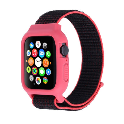 For Apple Watch Ultra 49mm&Watch Ultra 2 49mm / Series 10 46mm / 9&8&7 45mm / SE 3&SE 2&6&SE&5&4 44mm / 3&2&1 42mm Nylon Watch Band with Hook and Loop Fastener