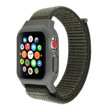 For Apple Watch Ultra 49mm&Watch Ultra 2 49mm / Series 10 46mm / 9&8&7 45mm / SE 3&SE 2&6&SE&5&4 44mm / 3&2&1 42mm Nylon Watch Band with Hook and Loop Fastener