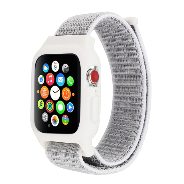 For Apple Watch Ultra 49mm&Watch Ultra 2 49mm / Series 10 46mm / 9&8&7 45mm / SE 3&SE 2&6&SE&5&4 44mm / 3&2&1 42mm Nylon Watch Band with Hook and Loop Fastener
