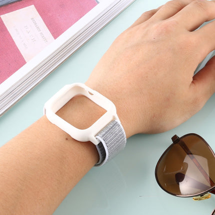 For Apple Watch Ultra 49mm&Watch Ultra 2 49mm / Series 10 46mm / 9&8&7 45mm / SE 3&SE 2&6&SE&5&4 44mm / 3&2&1 42mm Nylon Watch Band with Hook and Loop Fastener