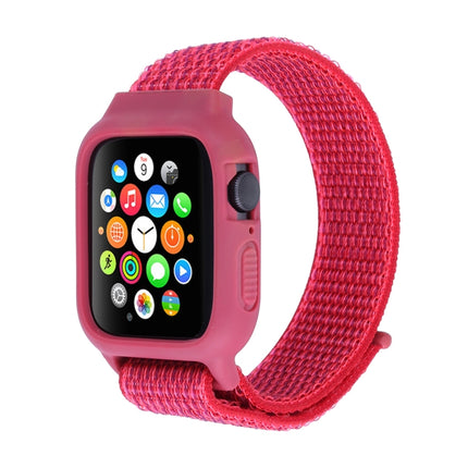 For Apple Watch Ultra 49mm&Watch Ultra 2 49mm / Series 10 46mm / 9&8&7 45mm / SE 3&SE 2&6&SE&5&4 44mm / 3&2&1 42mm Nylon Watch Band with Hook and Loop Fastener