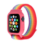 For Apple Watch Ultra 49mm&Watch Ultra 2 49mm / Series 10 46mm / 9&8&7 45mm / SE 3&SE 2&6&SE&5&4 44mm / 3&2&1 42mm Nylon Watch Band with Hook and Loop Fastener
