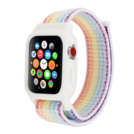 For Apple Watch Ultra 49mm&Watch Ultra 2 49mm / Series 10 46mm / 9&8&7 45mm / SE 3&SE 2&6&SE&5&4 44mm / 3&2&1 42mm Nylon Watch Band with Hook and Loop Fastener