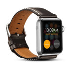 Denior Oil Wax Retro Watch Leather Watch Band for Apple Watch Series 7 45mm / 6 & SE & 5 & 4 44mm / 3 & 2 & 1 42mm - DealBuddy