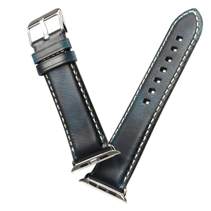 Denior Oil Wax Retro Watch Leather Watch Band for Apple Watch Series 10 42mm / 9&8&7 41mm / SE 3&SE 2&6&SE&5&4 40mm / 3&2&1 38mm - DealBuddy