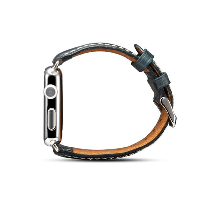 Denior Oil Wax Retro Watch Leather Watch Band for Apple Watch Series 10 42mm / 9&8&7 41mm / SE 3&SE 2&6&SE&5&4 40mm / 3&2&1 38mm - DealBuddy