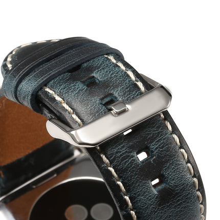 Denior Oil Wax Retro Watch Leather Watch Band for Apple Watch Series 10 42mm / 9&8&7 41mm / SE 3&SE 2&6&SE&5&4 40mm / 3&2&1 38mm - DealBuddy