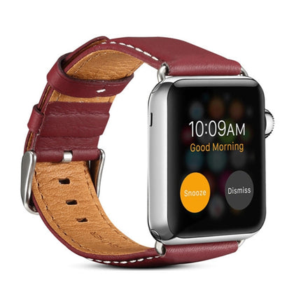 Denior Environmental Luxury Car Watch Leather Watch Band for Apple Watch Ultra 49mm&Watch Ultra 2 49mm / Series 10 46mm / 9&8&7 45mm / SE 3&SE 2&6&SE&5&4 44mm / 3&2&1 42mm - DealBuddy