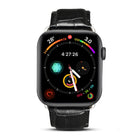 Denior Crocodile Grain Watch Cowhide Leather Watch Band for Apple Watch Series 10 42mm / 9&8&7 41mm / SE 3&SE 2&6&SE&5&4 40mm / 3&2&1 38mm - DealBuddy