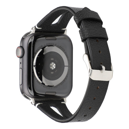 Simple V-shaped Leather Watch Band for Apple Watch Ultra 49mm&Watch Ultra 2 49mm / Series 10 46mm / 9&8&7 45mm / SE 3&SE 2&6&SE&5&4 44mm / 3&2&1 42mm - DealBuddy