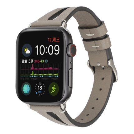 Simple V-shaped Leather Watch Band for Apple Watch Ultra 49mm&Watch Ultra 2 49mm / Series 10 46mm / 9&8&7 45mm / SE 3&SE 2&6&SE&5&4 44mm / 3&2&1 42mm - DealBuddy